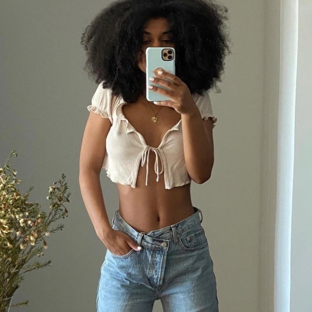 Princess Polly tan crop top